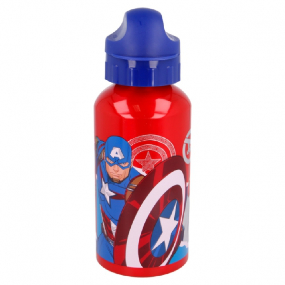 Marvel Capitán América Stor Botella de Aluminio 65785 Rojo Niño 500 Ml