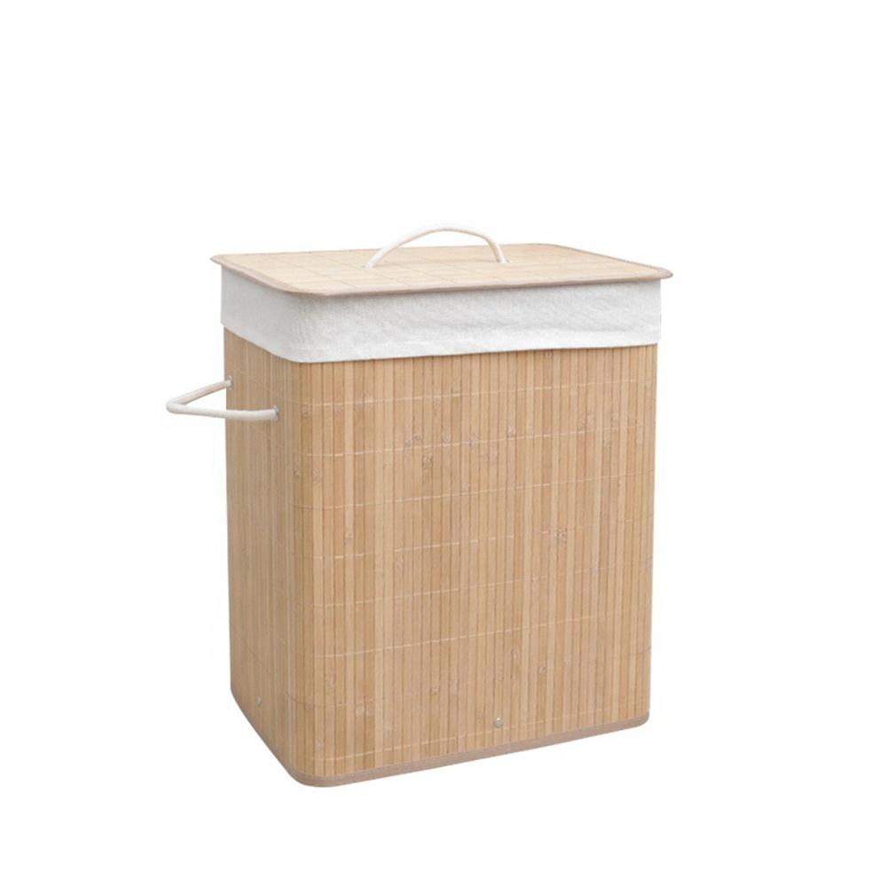 cesta de ropa sucia，Cesto cesta para la ropa sucia BAMBU , con tapa,  plegable, para lavandería, dormitorio y baño,Colada Cube compartimented Plegable Laundry with Asa de Cuerda Cesta de Almacenamiento Organizador Cubierta Bolsa