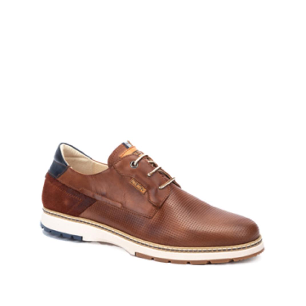 PIKOLINOS OLVERA M8A-4222C1 Zapato de piel de primera calidad, con cordones y plantilla extraible, ideal para cualquier look. Extra ligero y antideslizante.