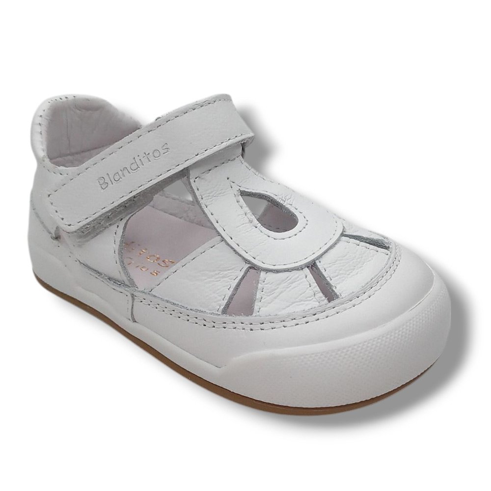 Blanditos by Crio's Sandalia Cerrada Niña Crios SIRENA BLCO25V Respetuoso calzado niños Blanditos Summer ROYALE CORDONETS