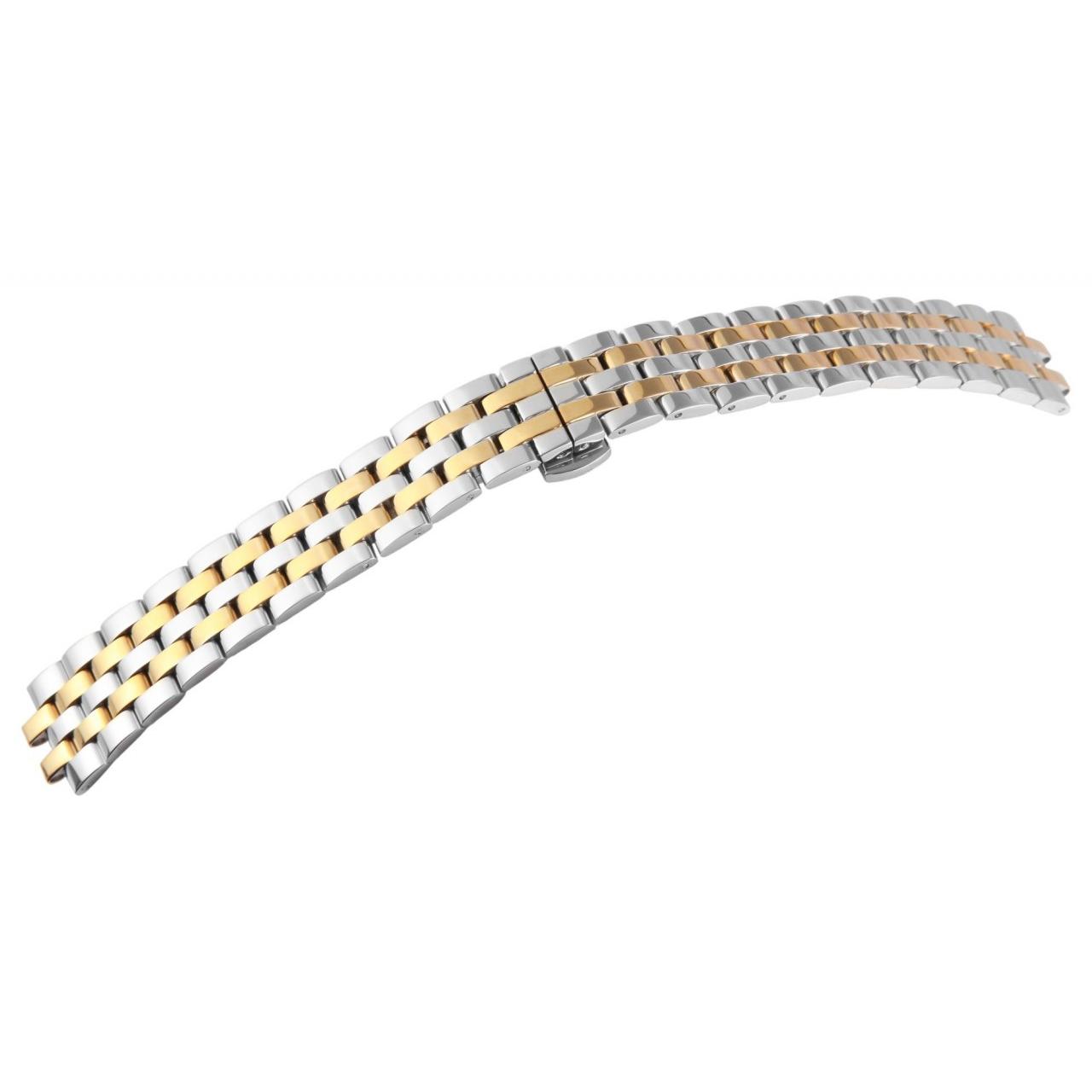 Mestre Artesão® Bracelete de Reloj em Aço Inoxidável Bicolor - 18mm