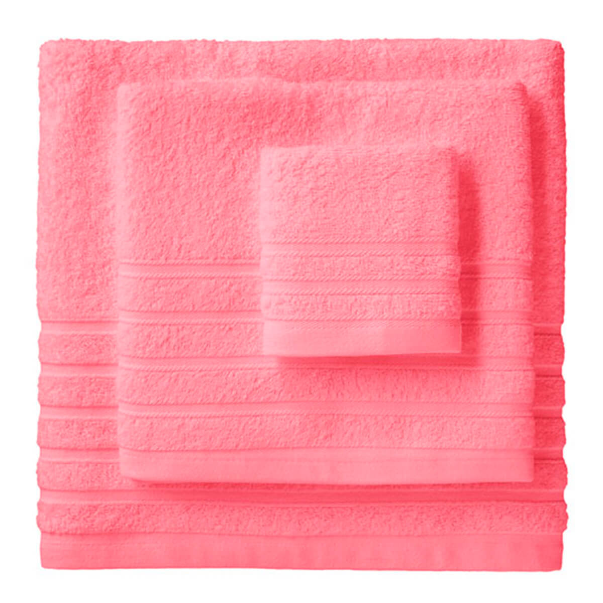 Toalla baño DIAMANTE - 100% algodón rizo americano - Color Rosa, de Lanovenanube