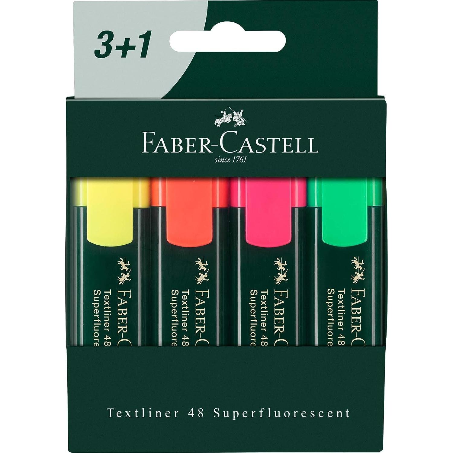 Faber 09254830 - Pack 3+1 marcadores flúor