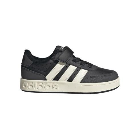 Zapatillas Adidas Breakbase C Negro Blancas Jr0204 Casual Niño Niña