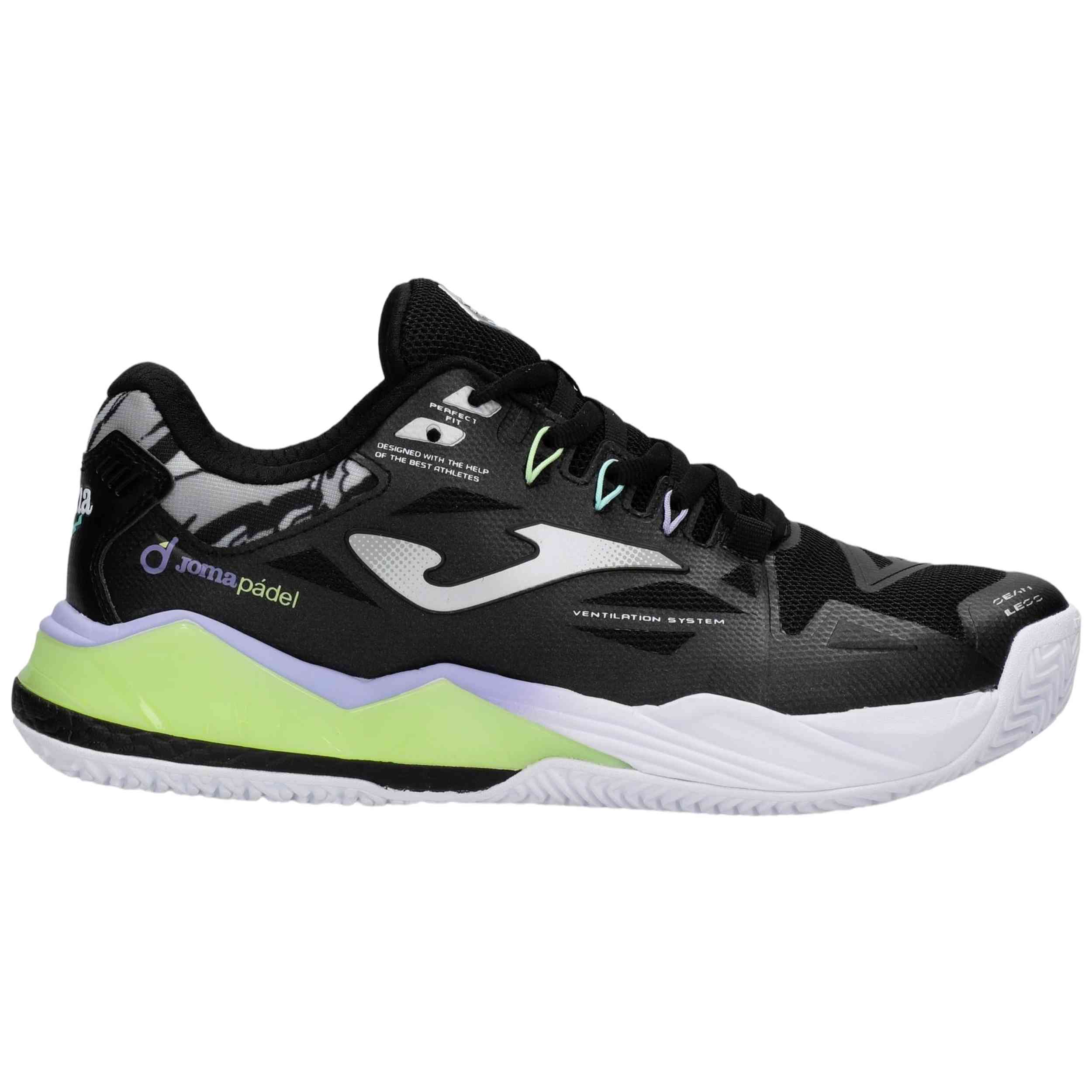 Zapatillas Joma modelo Spin Lady 26 para hombre y mujer en color Negro