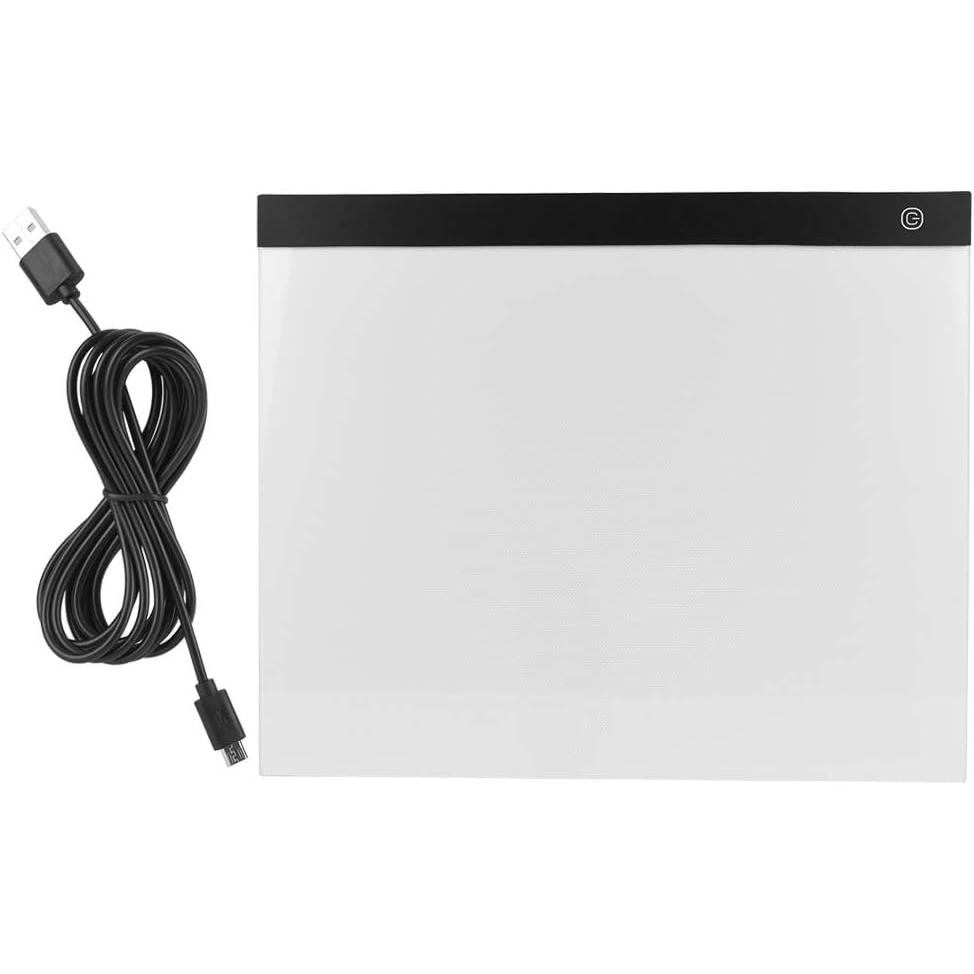Panel LED de trazado de luz, tamaño: 15,7 x 13 pulgadas (tamaño A3), tablero de calco para dibujo artístico, sobremesa con alimentación USB, panel regulable