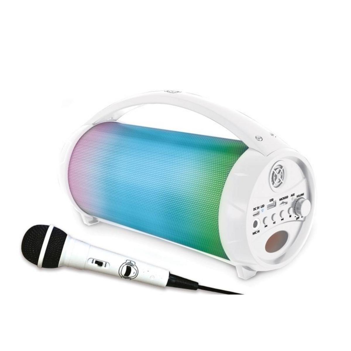 LEXIBOOK - Altavoz Bluetooth iParty® portátil y luminoso, micro con cable extraíble