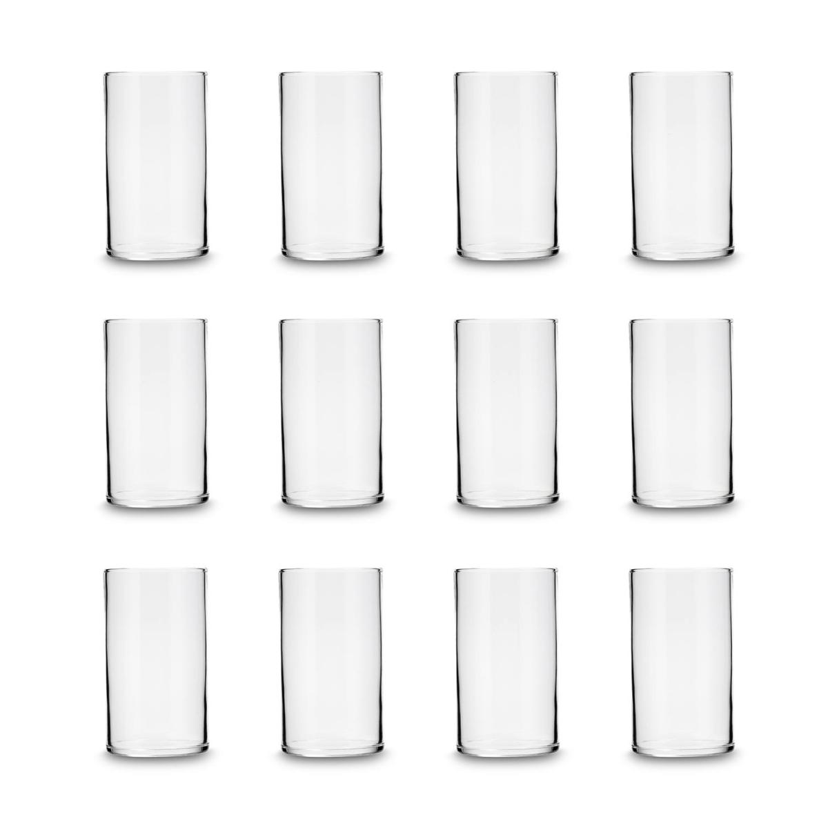 IRIA Caja 12 Vasos Altos Vidrio 62CL Transparente Brillo Fabricado en Francia Ecológico