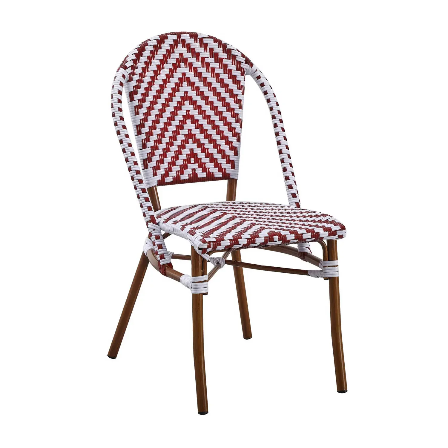 Lúzete - Silla De Jardin Apilable Granate Toulon  Metal Y Plástico
