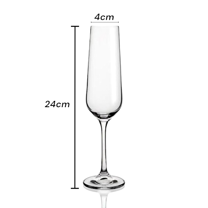 Copas de Vino de Cristal Bohemia - Set de 6 Copas Modelo Belia