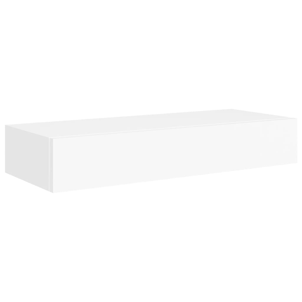 Vidaxl Estante de Pared con Cajón MDF 60x23,5x10 Cm Blanca