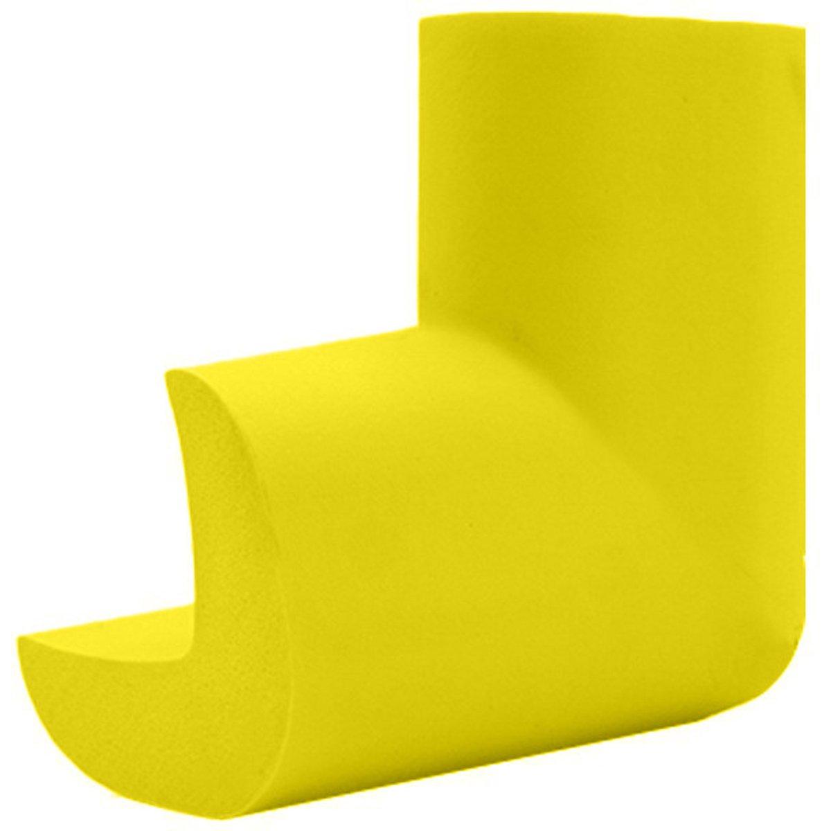 Set van 10 hoekbeschermers, kindveilige pads, zelfklevende schuimrubberen veiligheidspads, geschikt voor tafelhoeken, meubels, bureaus en planken, geel.