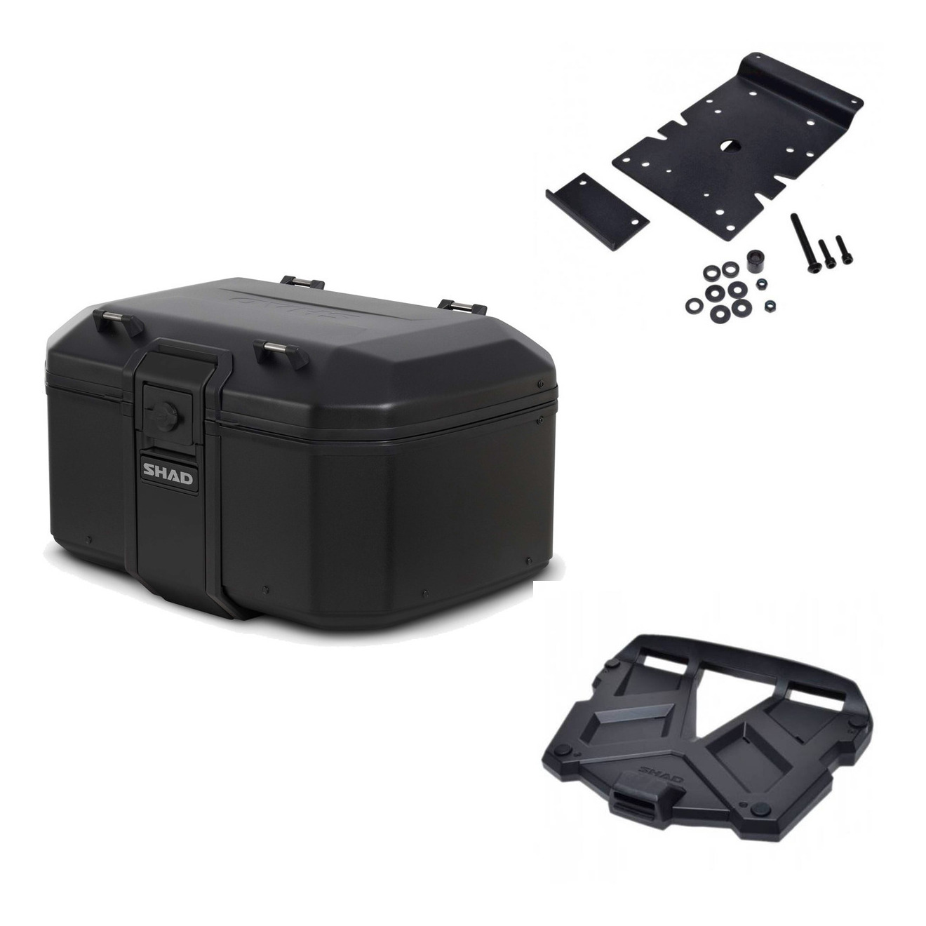 Baul Tr55 Pure Black + Parrilla Terra Pl KIT-569203