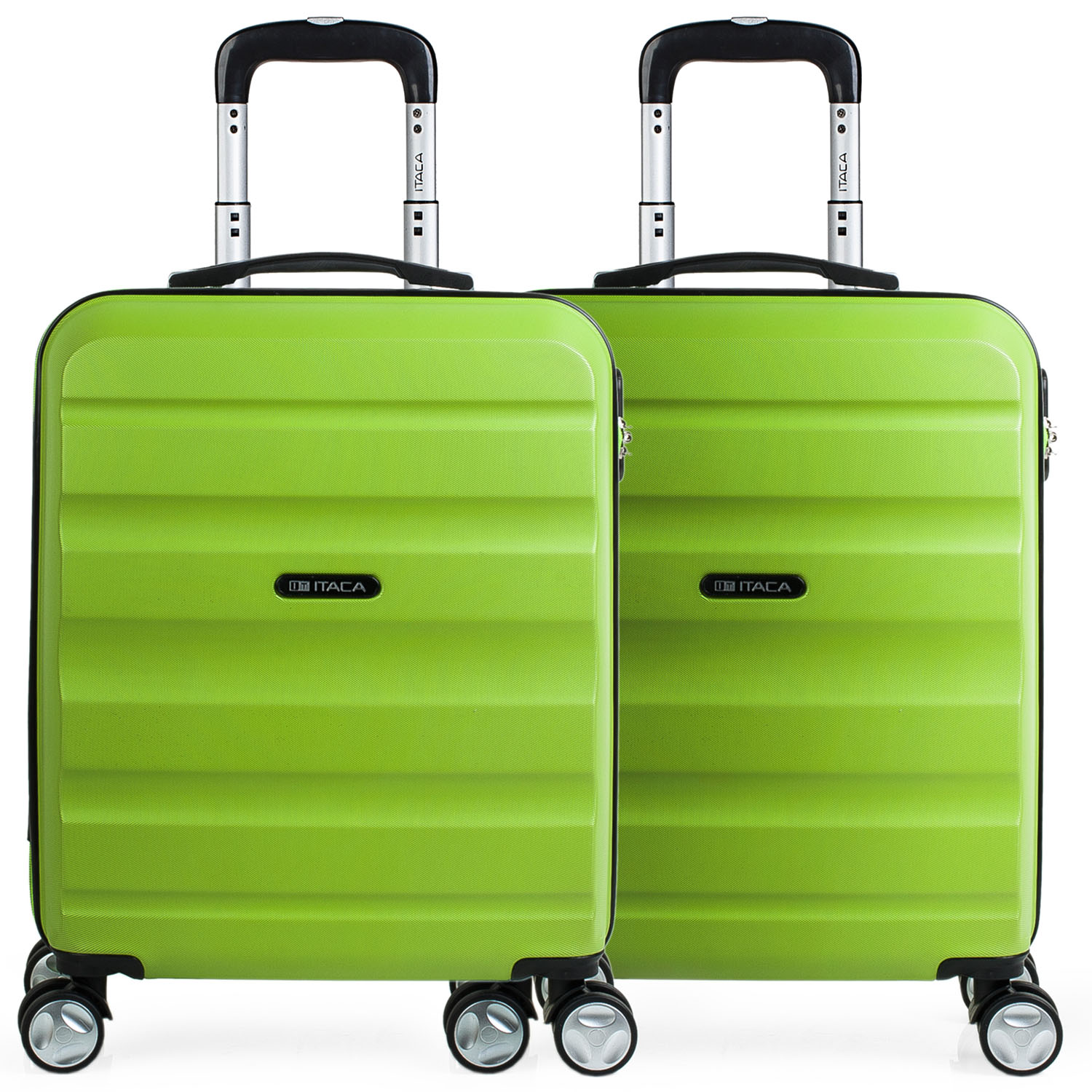 Itaca - Set 2 Maletas Pequeñas Para Viaje En Pareja. Rígidas 4 Ruedas 55X40x20 Cm Cabina Trolley ABS. Equipaje De Mano. Cómodas Y Ligeras. Ryanair. Calidad Y Diseño. T71650P