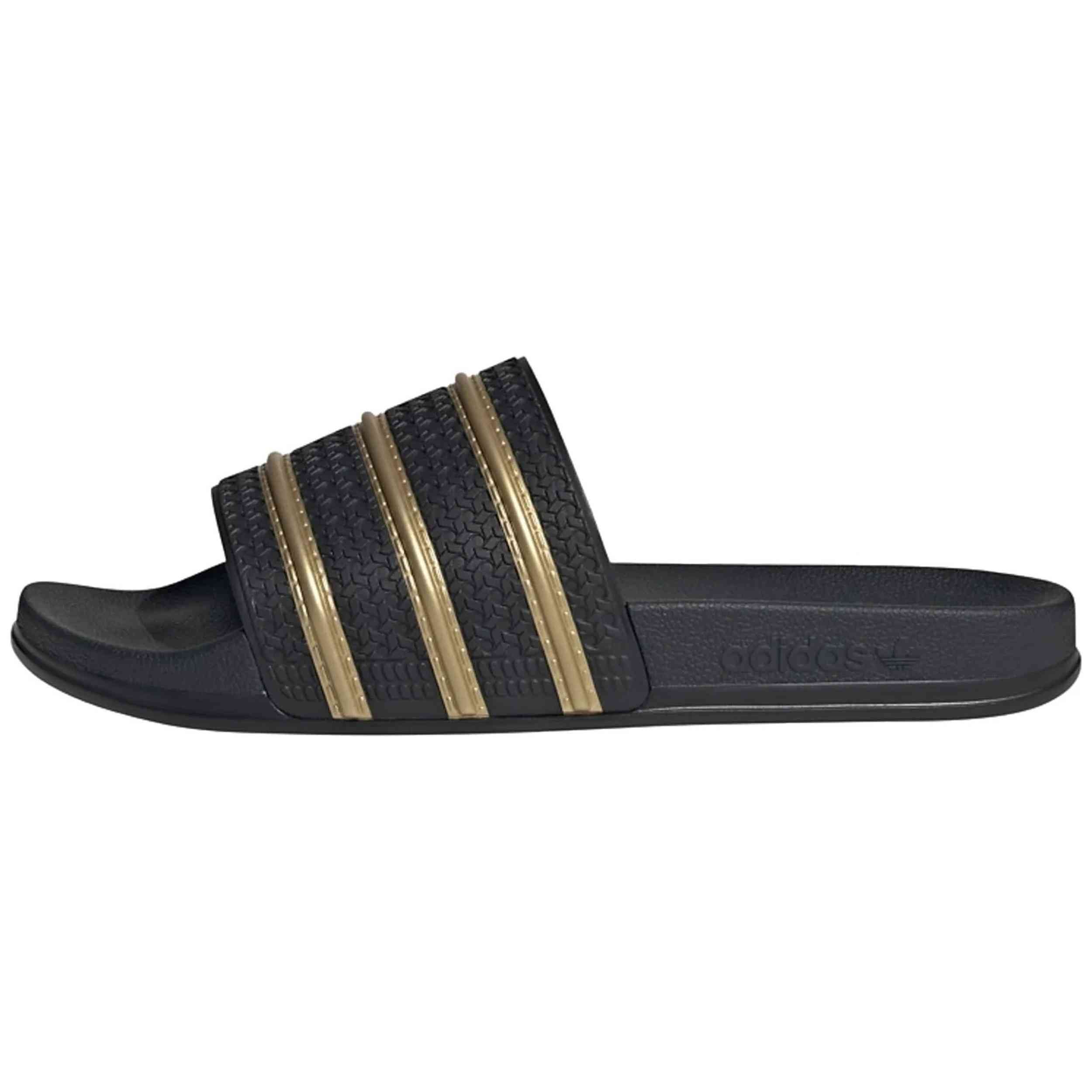 Chanclas Adidas modelo Adilette OG CF "Core Black / Gold Metallic / Gold Metallic" para hombre y mujer en color Negro