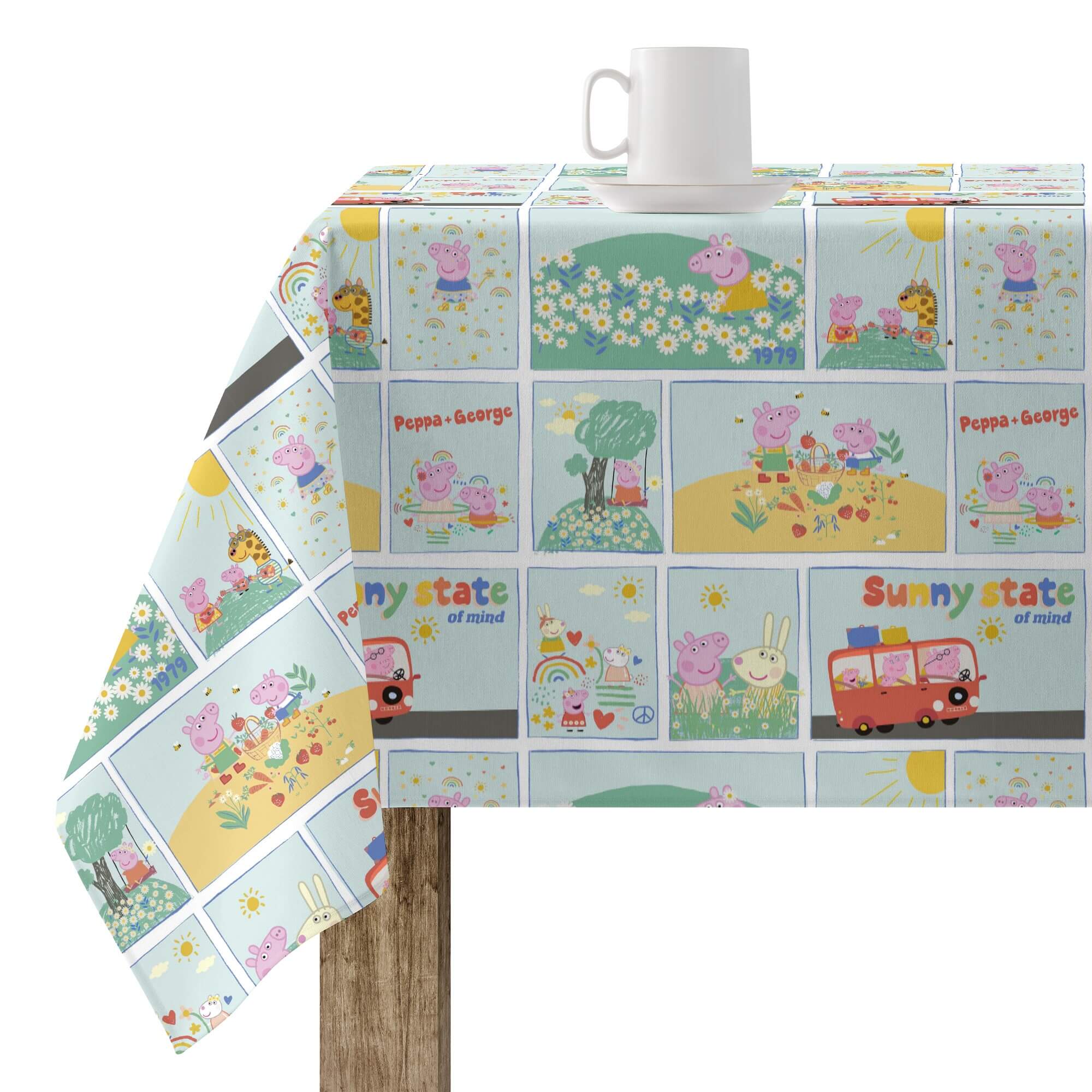 BL Belum Mantel Estampado Resinado Antimanchas para Mesas Cuadradas, Rectangulares y Ovaladas