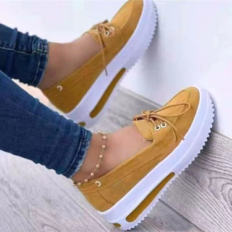 TK Nuevos Zapatos casuales de mujer de gran tamaño, mocasines de plataforma de Tacón Grueso de moda para Mujer.