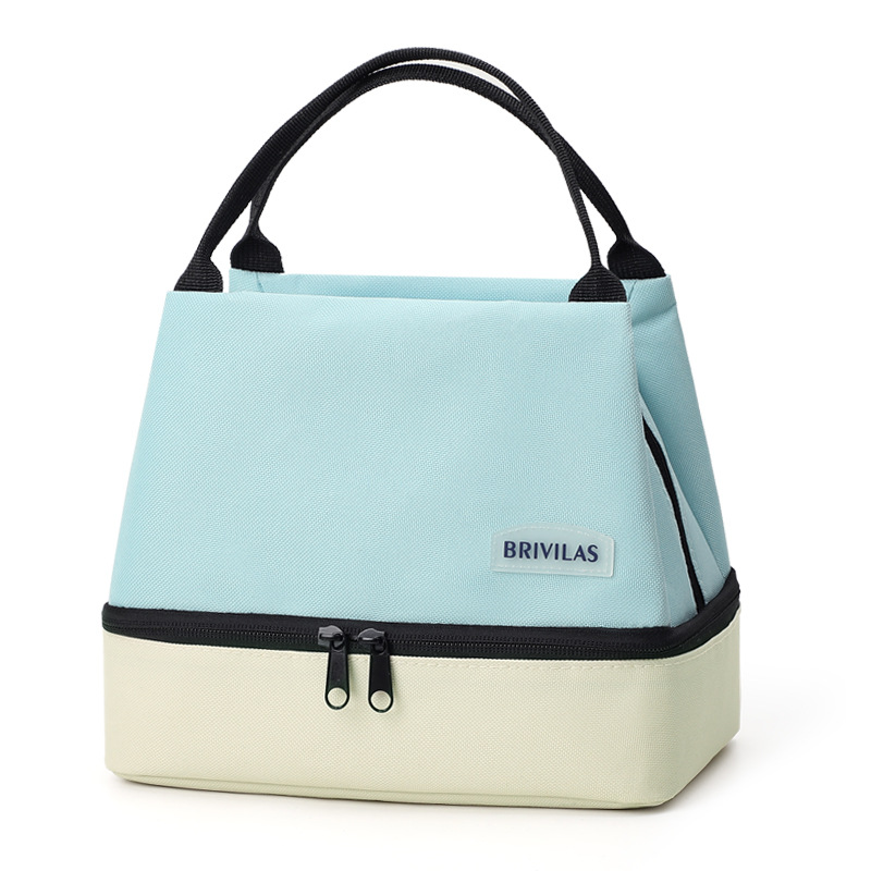 CA Bolsa de picnic portátil para exteriores con bolsa de hielo fresca para llevar comida y bebida, bolsa de almuerzo de gran capacidad, bolsa aislante, tendencia de dopamina