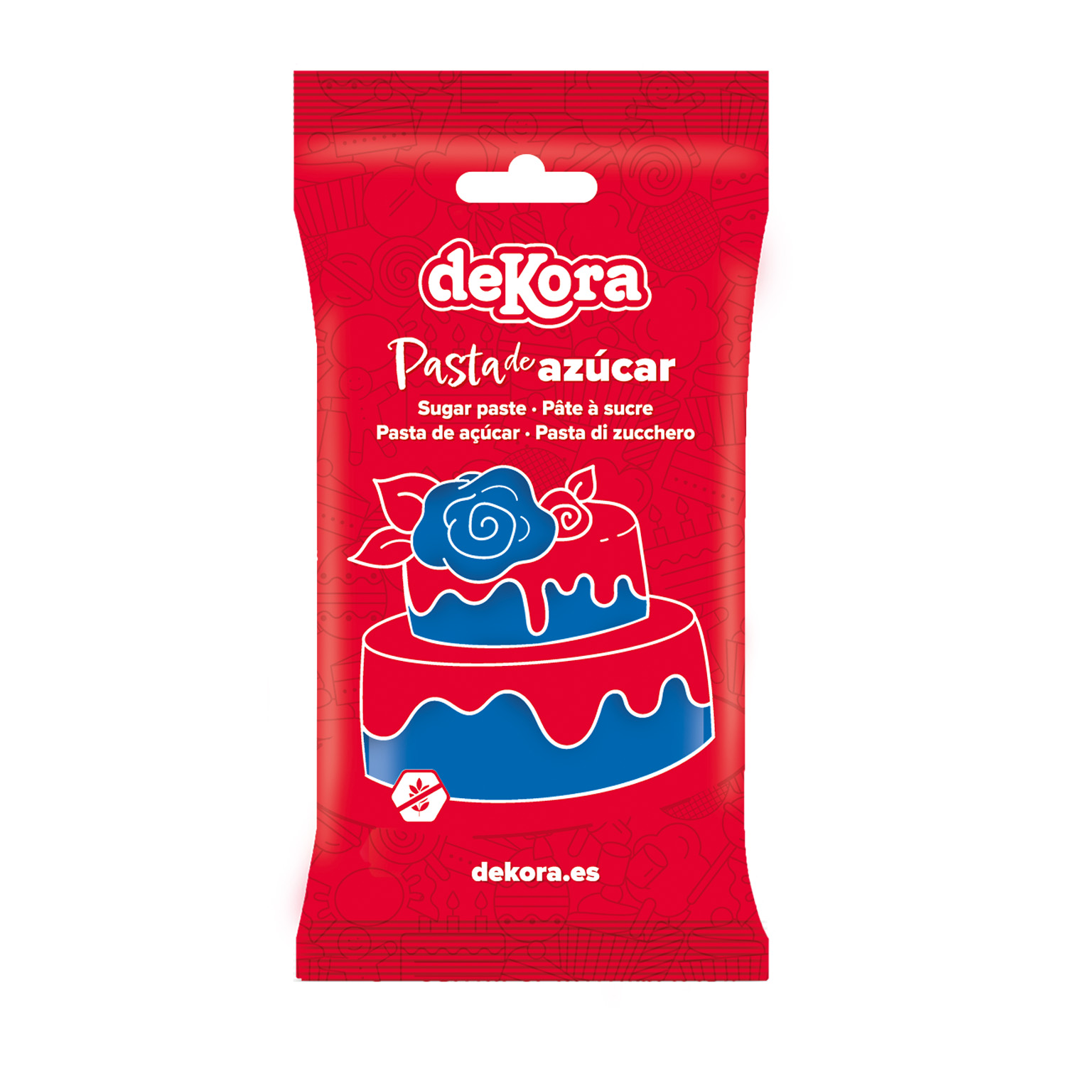 dekora Fondant 250g Pasta de Azúcar - Cobertura y Modelado de Tartas y Cupcakes Flexible y Fácil de Usar - Sin Gluten