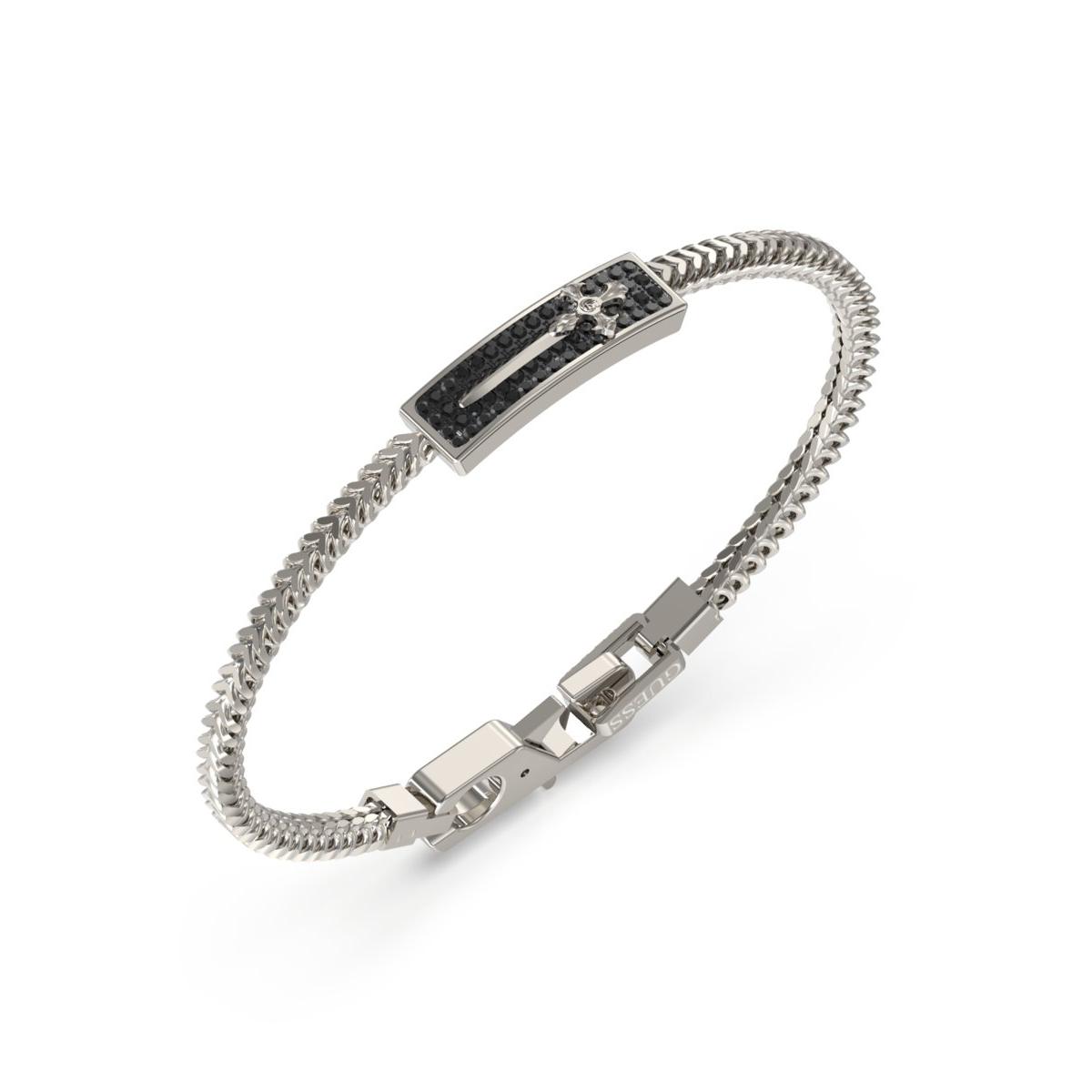 Guess Pulsera Hombre Rebel Knight De Acero Plateado Jumb05081jwsts