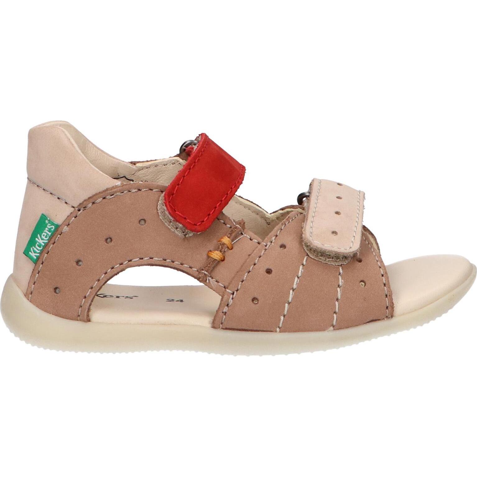 Kickers boy's sandals 785405 -10 boping-2 113 beige rouge
