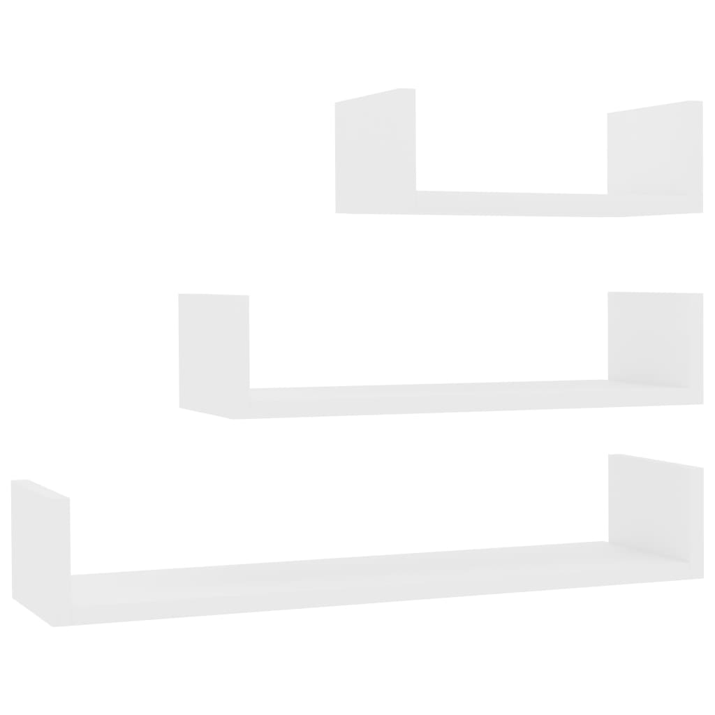 vidaXL Estantes de pared 3 unidades madera de ingeniería Multicolor