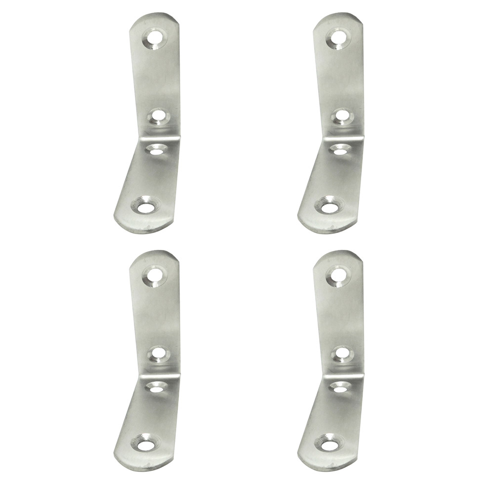 ÁNGULO REFUERZO AN24, ACERO INOXIDABLE, 60 x 60 x 19 mm. 4 unidades