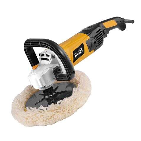 Blim pulidora 180mm - potencia 1500w - velocidad 600-3.200 rpm - empuñadura ergonomica - incluye disco de lana