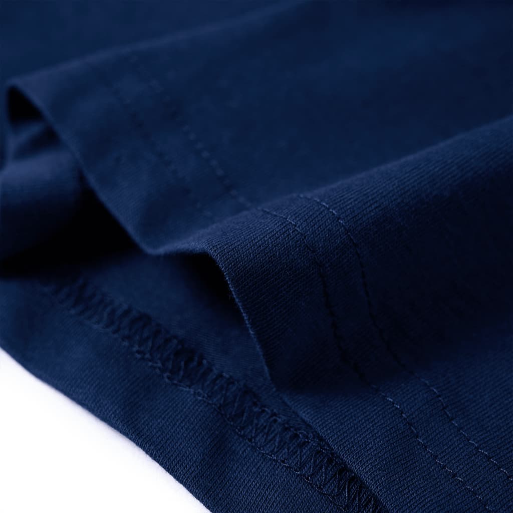 vidaXL Camiseta de niños de manga larga azul marino 116