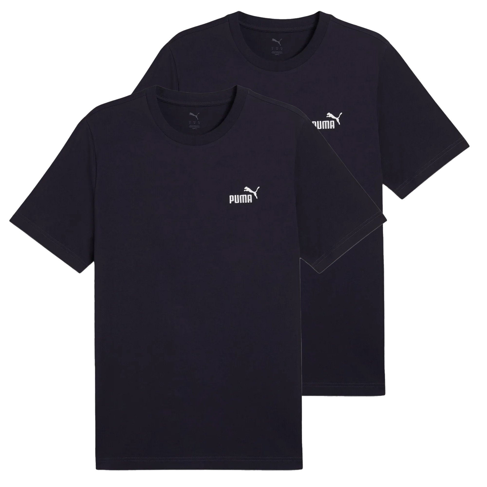 PUMA Camiseta Hombre Paquete de 2 - ESS Small No. 1 Logo Tee , cuello redondo, manga corta, uni ESS Small No. 1 Logo Tee