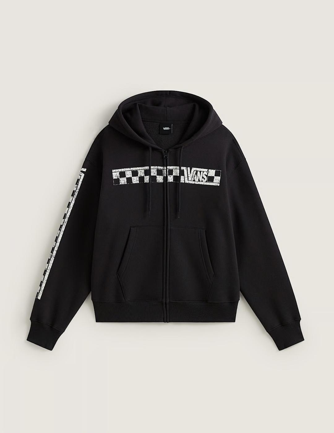 VANS HOODIE FULL ZIP NEGRA RACING
