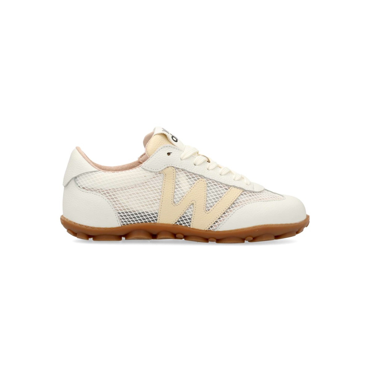 Wonders - Zapatillas deportivas NYSA 01 para mujer, combinación de textil rejilla transpirable y piel, suela flexible color caramelo y plantilla extraíble MemoryGel