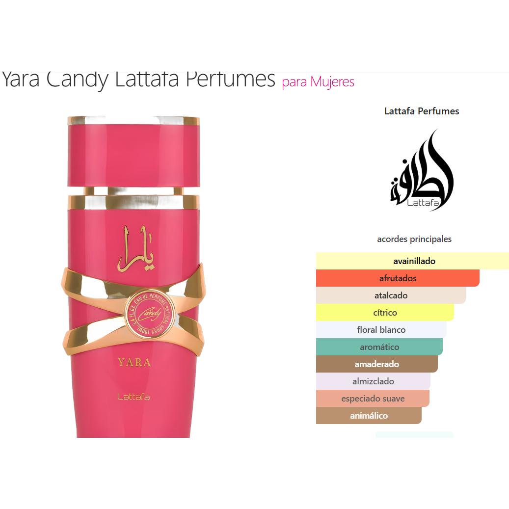Lattafa - Perfume Yara, Yara Moi, Yara Candy, Yara Tous / Yara Yellow Y Yara Elixir Para Mujer, Eau De Parfum Floral Gourmand Con Vainilla, Almizcle Y