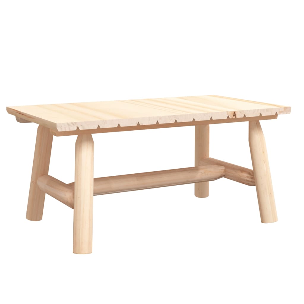 Vidaxl Mesa de Centro de Madera Maciza de Abeto 90x50x41 Cm Natural