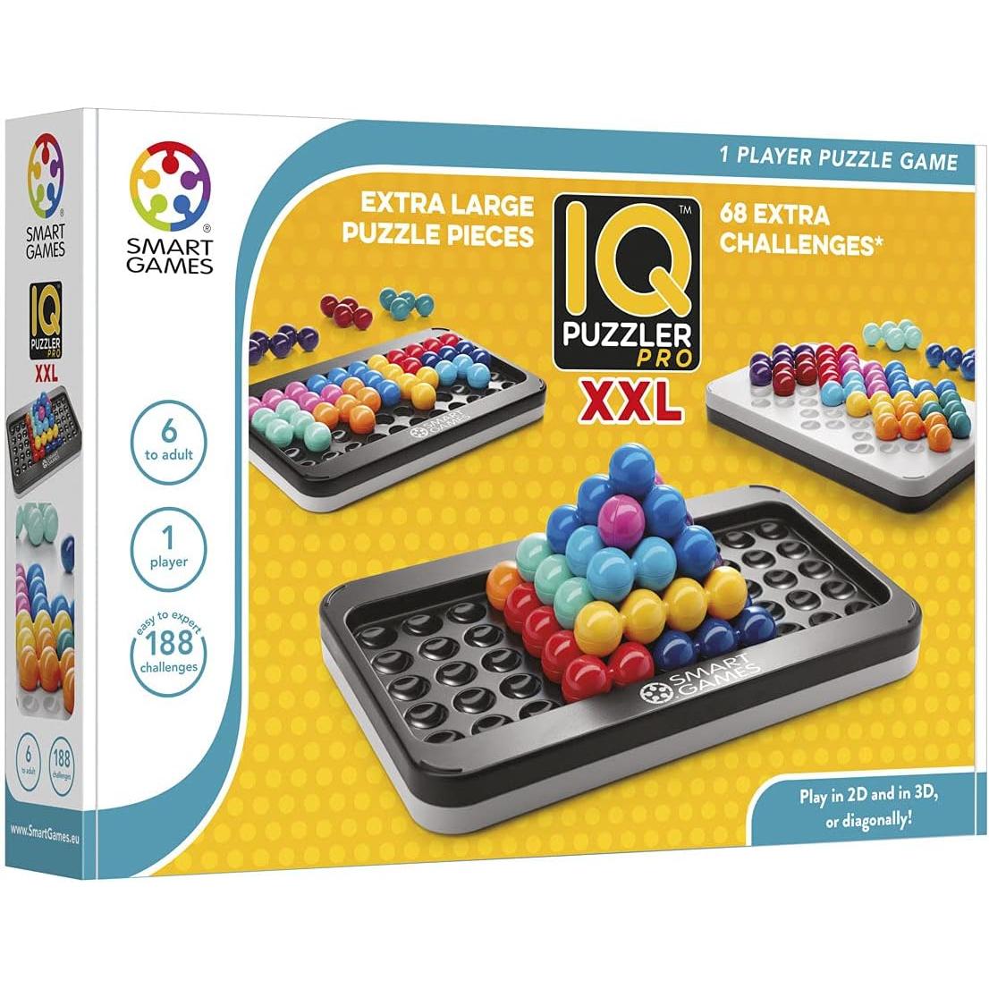 Smart Games - IQ Puzzler Pro XXL, Extra Large Puzzle Game with 188 Challenges, 3 Playing Modes, 6+ Years