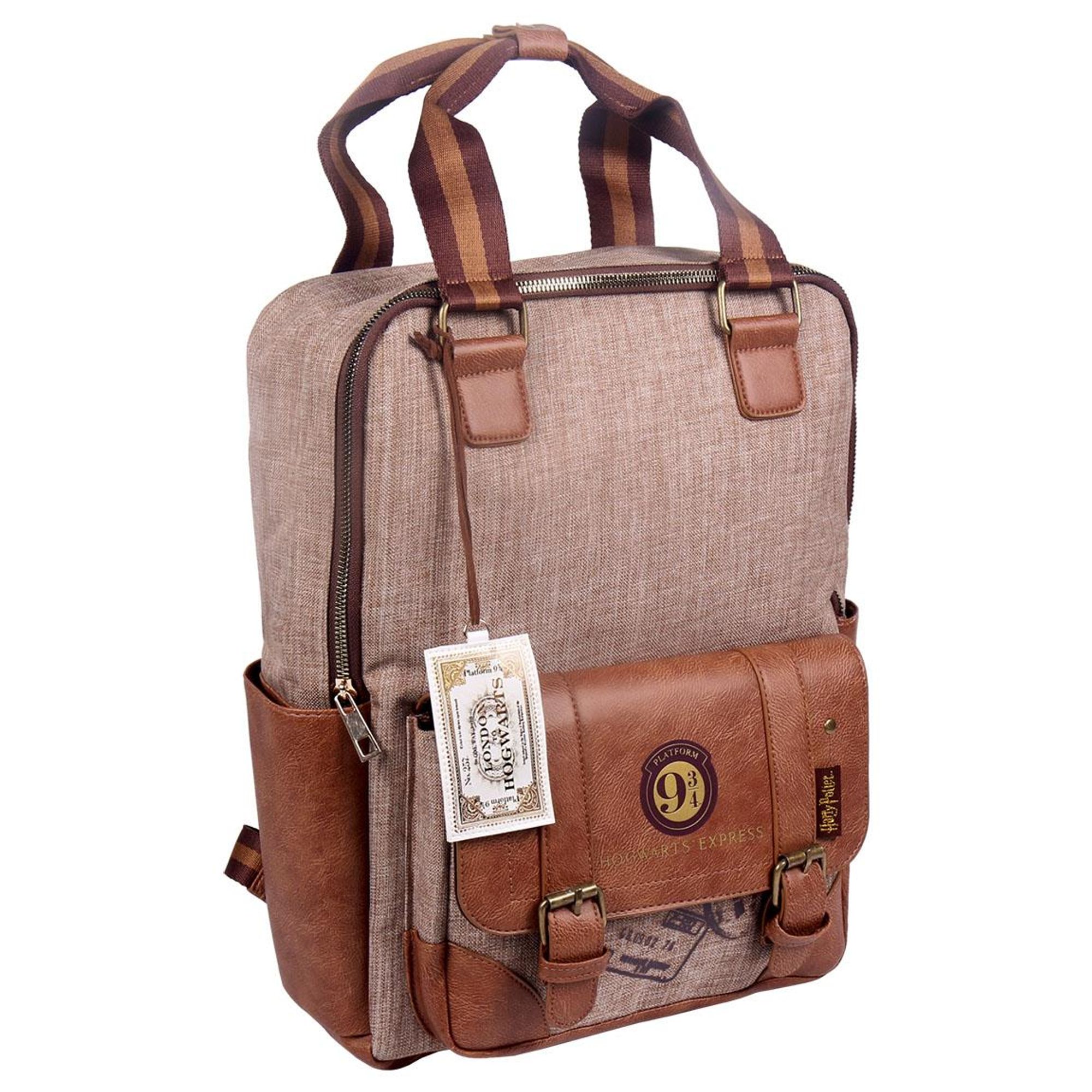 Mochila Casual Harry Potter Estilo Vintage para Adultos, Mochila Grande con Detalles en Polipiel, Diseño Exclusivo Plataforma 9 3/4, Ideal para Uso Diario y Fans de la Saga