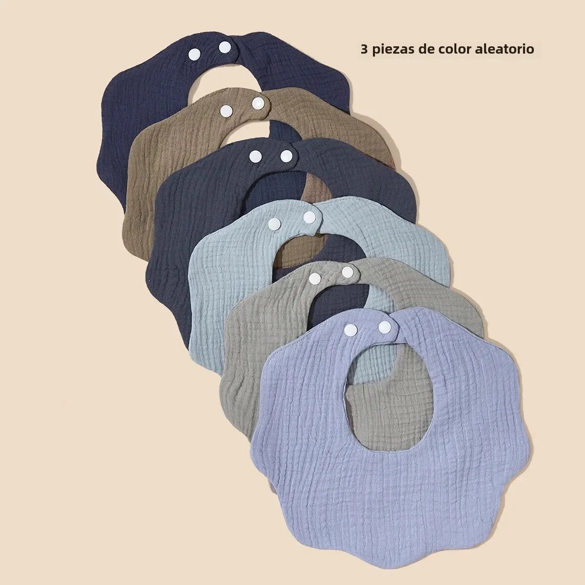 OmHO Baberos de Bandana para bebé, niño y niña recién nacido, Color aleatorio, 3 paquetes