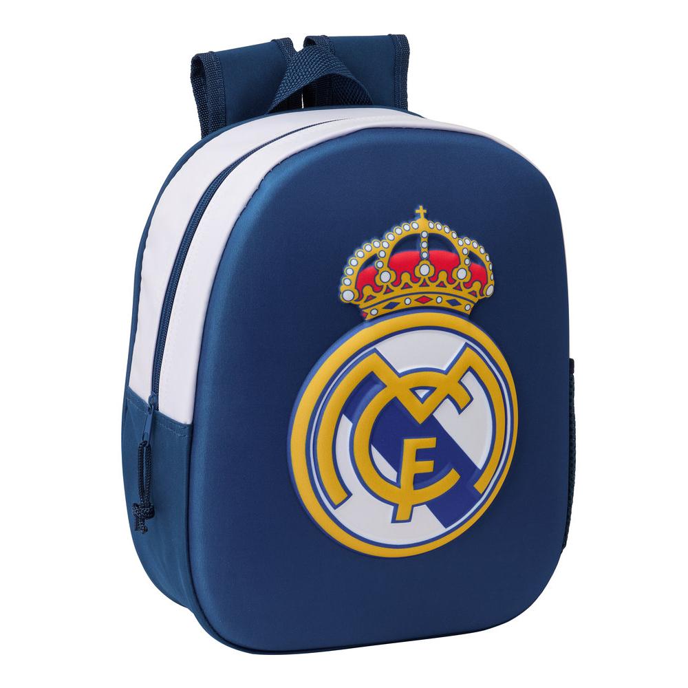 SAFTA MOCHILA 3D GUARDERIA 33CM REAL MADRID MOCHILAS 3D REAL MADRID 10x27x33 Cms.