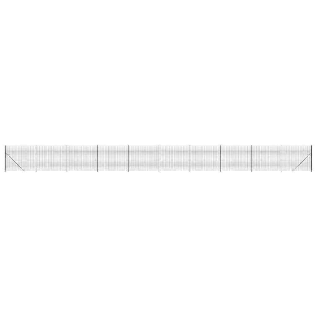 vidaXL Cerca de alambre con brida gris antracita 1,6x25 m