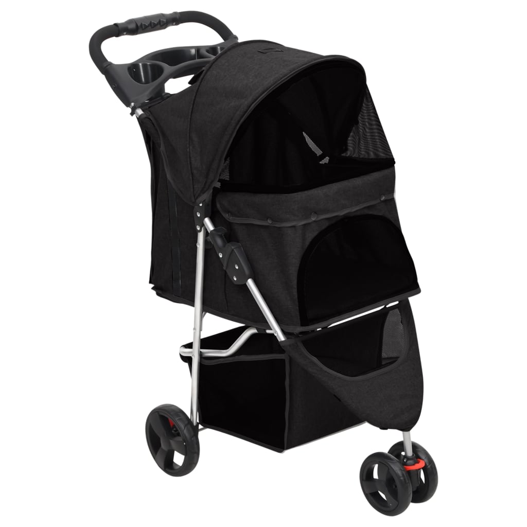 vidaXL Cochecito para perros plegable tela oxford 80x46x98 cm Color Gris, Negro, Verde y mas