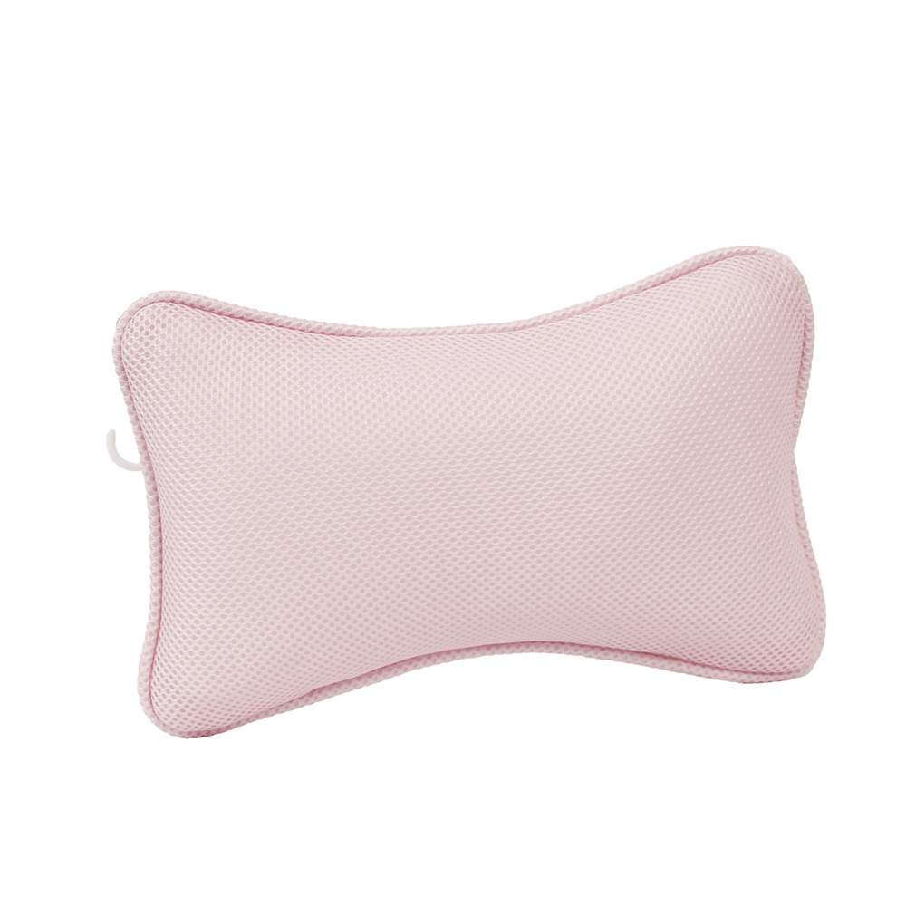 Toalla de baño, almohada de baño ergonómica, almohada de baño transpirado, with 2 toallas de baño resistentes con ventosas, bañera de Spa para, relaja el cuello (Azul)