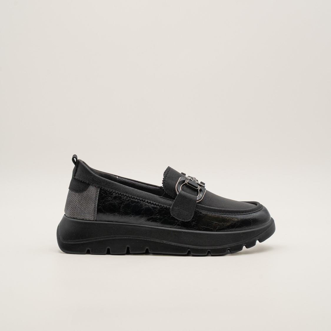 Mocasines con plataforma de mujer texturas combinadas Mysoft 25M629