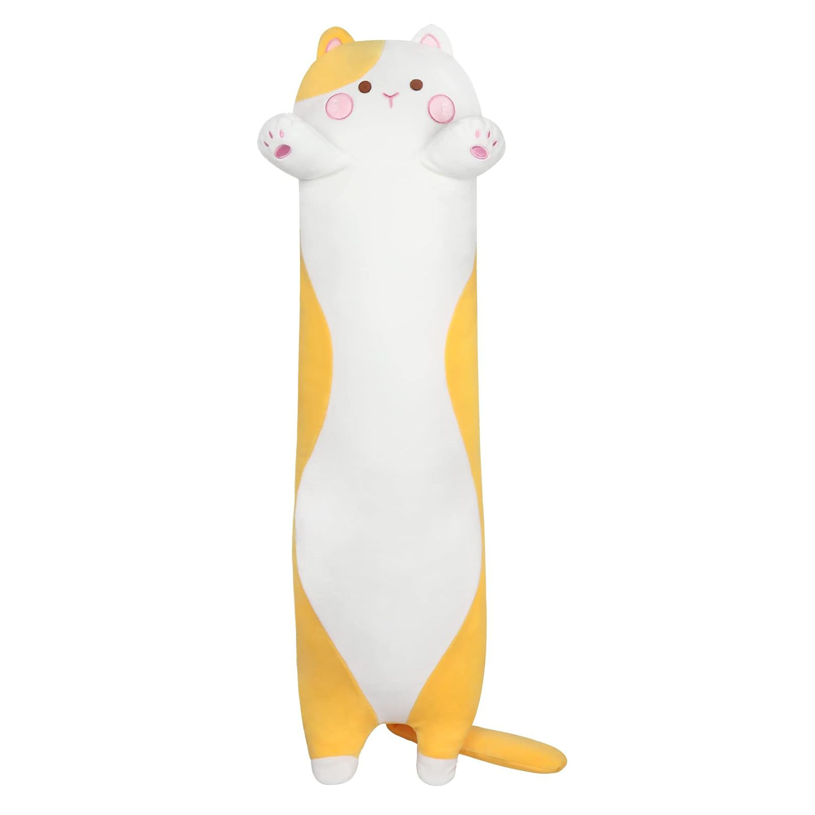EasySpeed Almohada Gigante de Gato 90CM, Cojín Largo Animal, Peluche para Dormir y Abrazar, Regalo Niños, Niñas, Novias