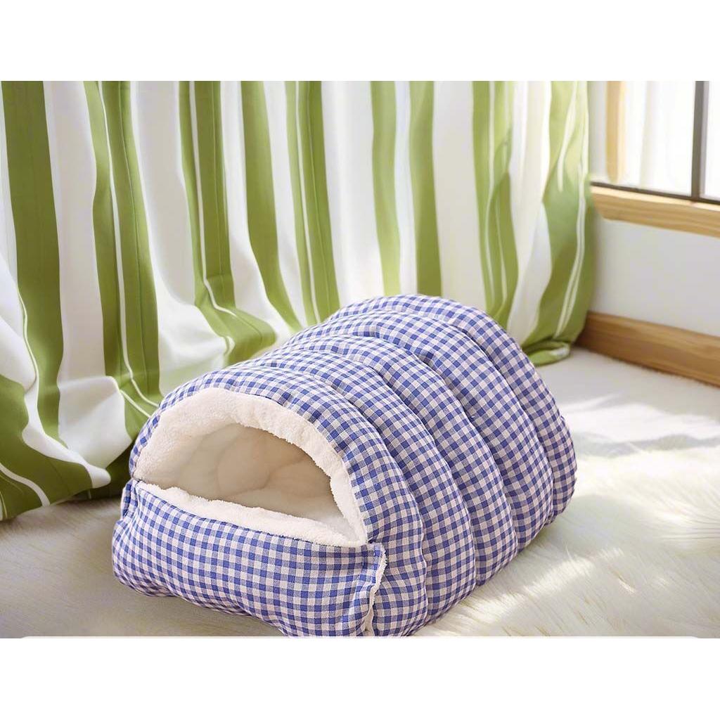 TK Cama semicerrada para gatos con forro de felpa, lavable, elegante y práctica para esconderse. Ideal para gatitos, cachorros y mascotas pequeñas. Ideal para dormir en interiores en invierno. Ideal para jugar en interiores en invierno.