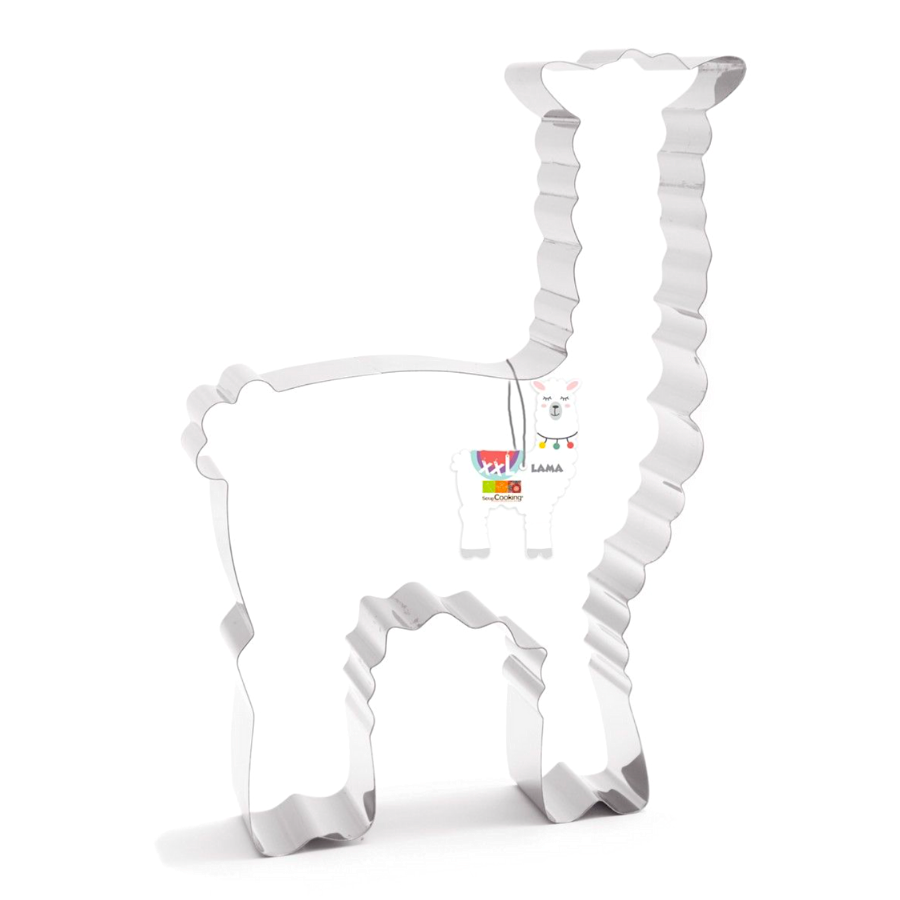 Molde para Galletas Scrapcooking Llama XXL - Acero Inoxidable - Uso Alimentario - Medidas 35.8 X 25.7 Cm