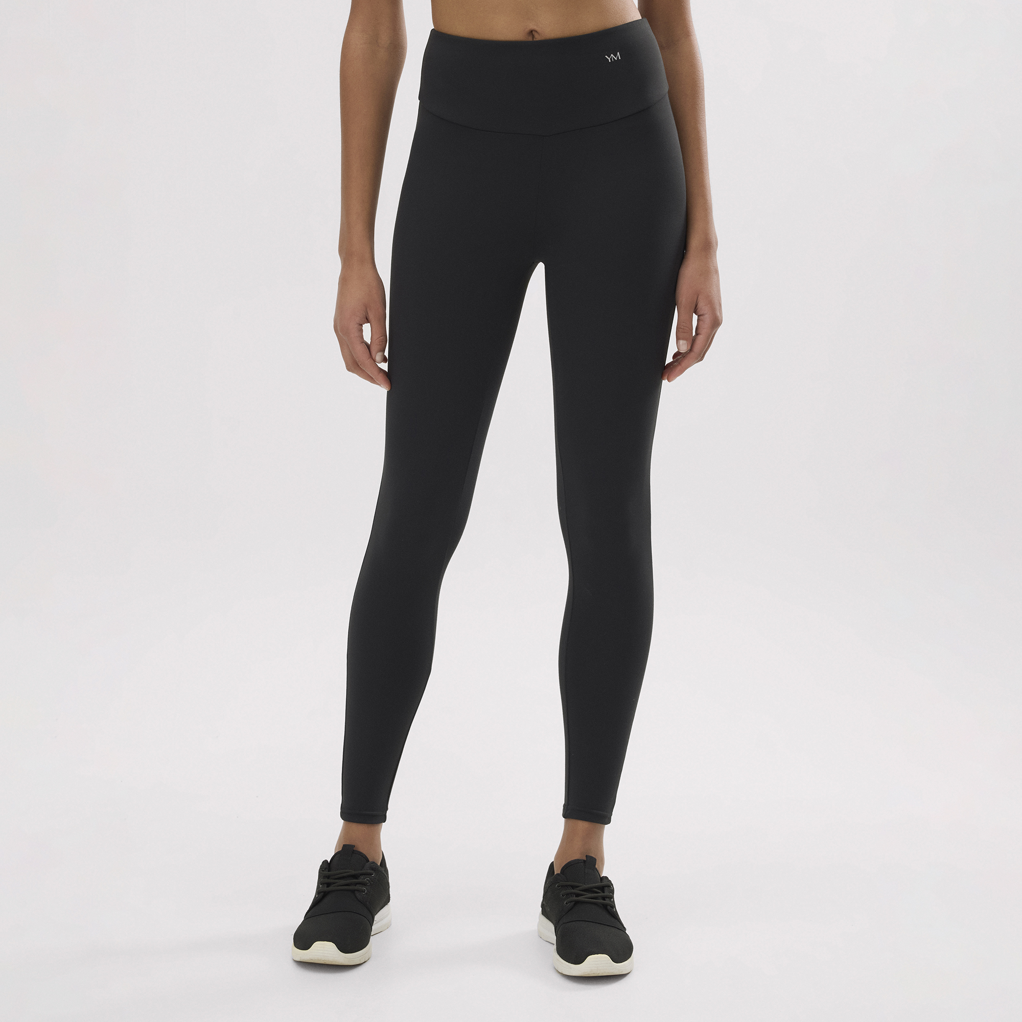 Ysabel Mora - Leggings deportivos de tiro alto tacto algodonero negro