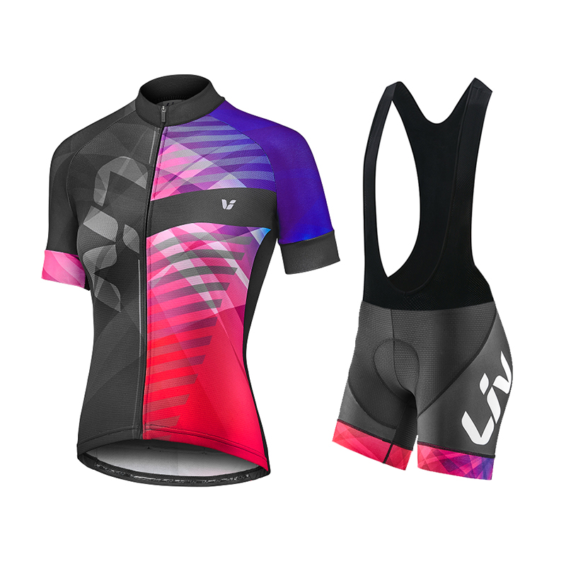 TK Nuevo Set De Ciclismo 2024 Para Mujer Liv Ropa Ciclismo Feminina Conjunto De Jersey Y Pantalones De Bicicleta De Verano Con Almohadilla GEL Transpirable Talla Verdadera