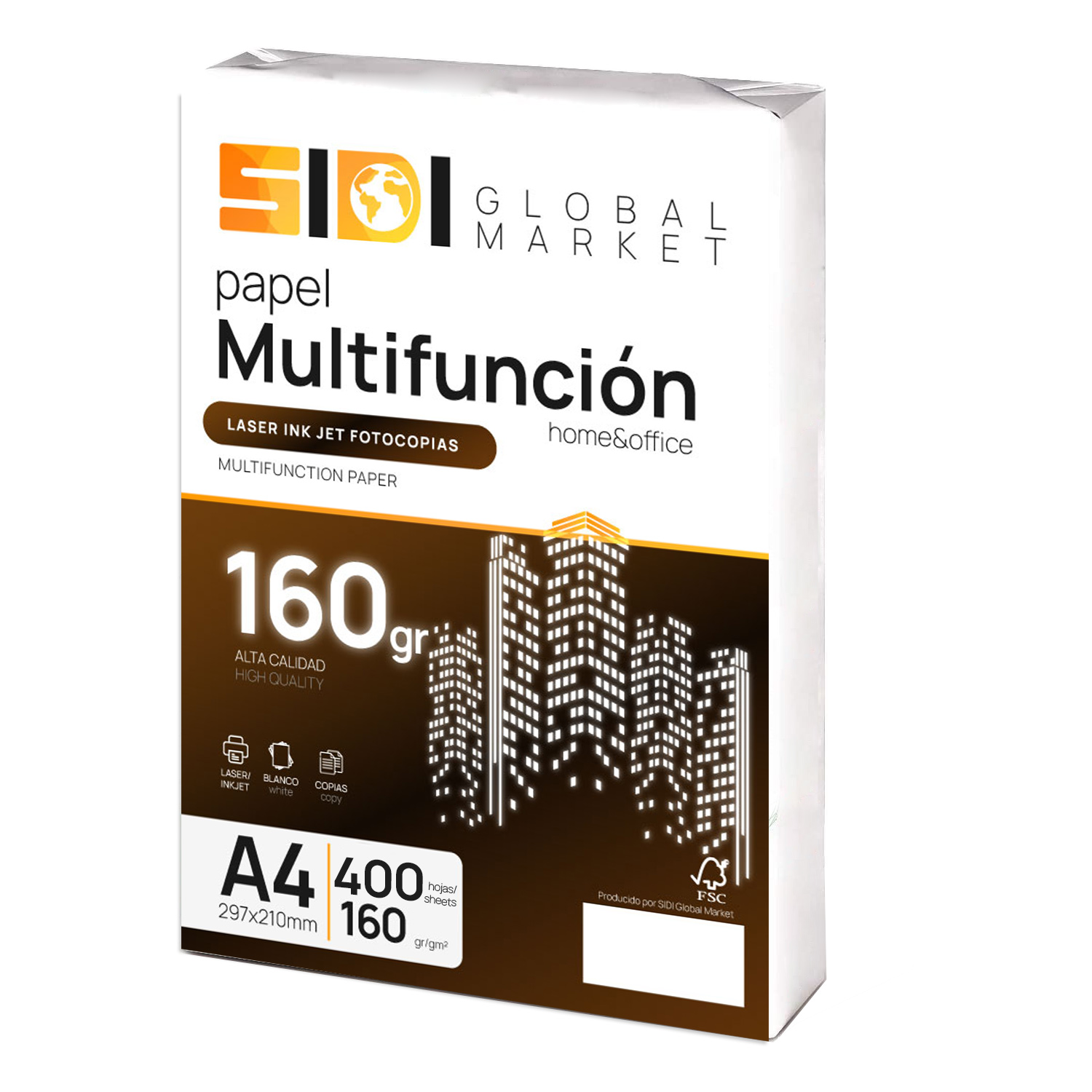 Papel A4, Papel Impresora A4, Folios A4 80gr, Paquete de Folios A4 para Uso Escolar, Laboral o Personal, Folios A4 para Fotocopiadora y Multiusos, Paquete Folios A4 - SIDI