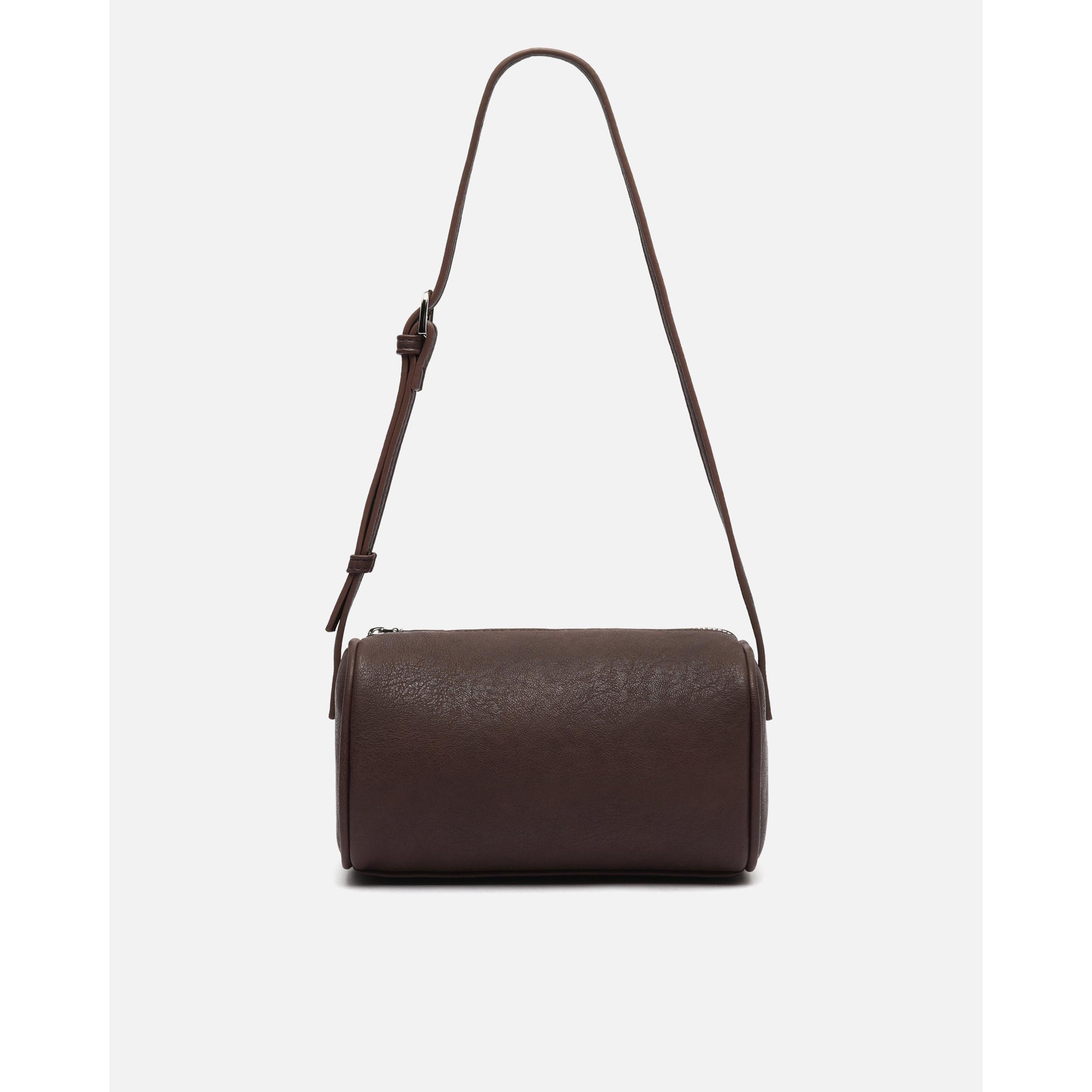 Bolso de Hombro Mini Luma Marrón para Mujer - Compacto y Ligero, Diseño Moderno 100% Poliuretano, Ideal para Uso Diario y Looks Urbanos - Disponible en Tres Colores