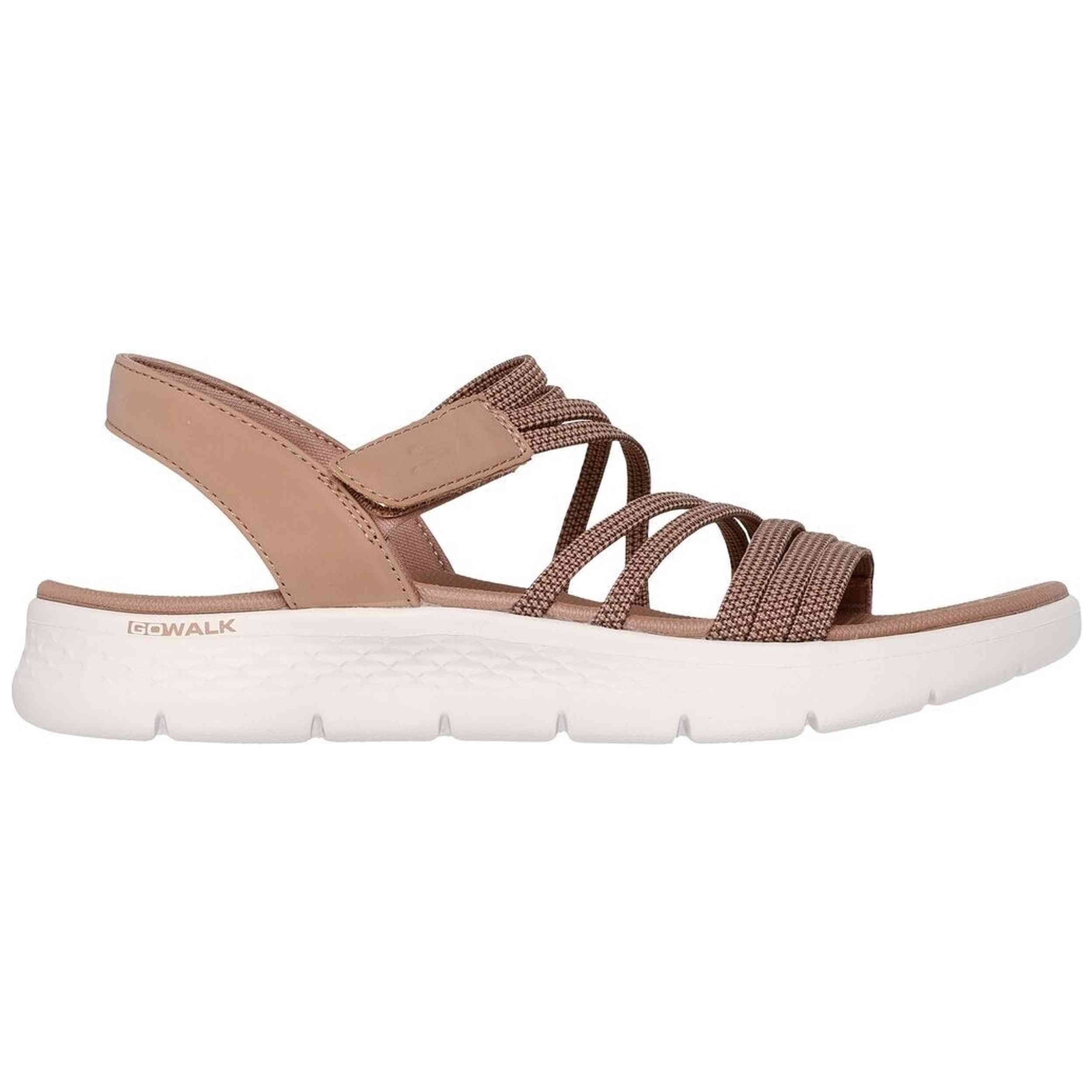 Sandalias Skechers modelo Go Walk Flex Sandal - Emma en color Marrón